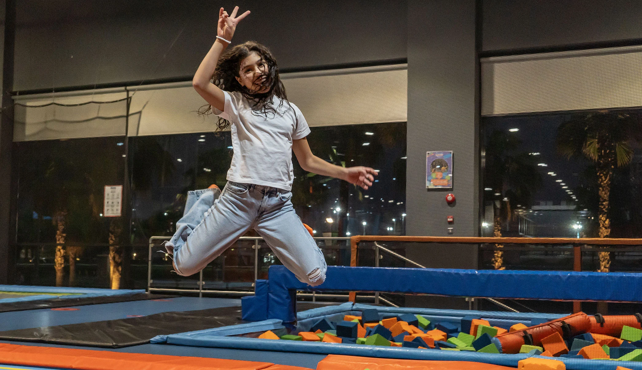 Kids jumping at Trampo