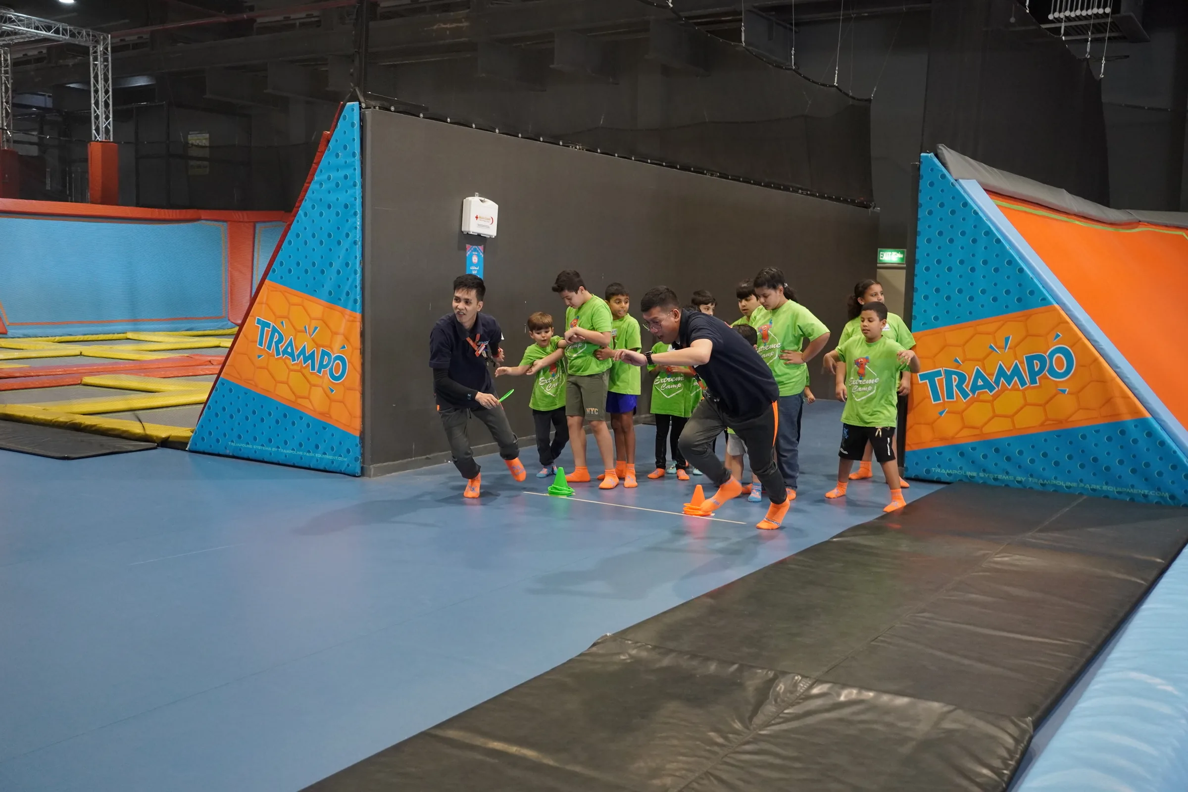 Kids at Trampo Kuwait summer camp